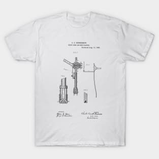 Bulk Corn and Seed Planter Vintage Patent Hand Drawing T-Shirt